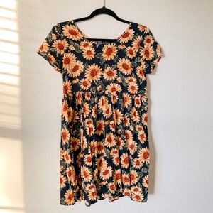 Sunflower Babydoll Dress